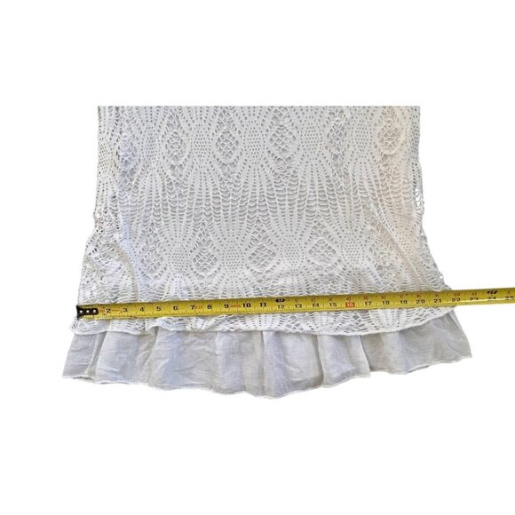 Women's White Shift Tank Dress Lined Stretched Sleeveless Made In Italy S/M - Picture 9 of 15